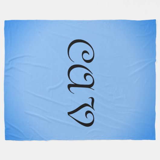 Sangria Cornflower Blue Fleecedecke (Vorderseite (Horizontal))