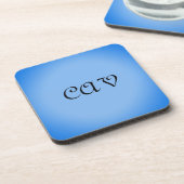 Sangria Cornflower Blue Getränkeuntersetzer (Linke Seite)