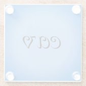 Sangria Cornflower Blue Glasuntersetzer (Rückseite)