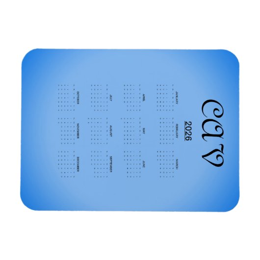 Sangria Cornflower Blue  Magnet (Horizontal)