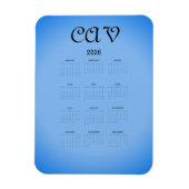 Sangria Cornflower Blue  Magnet (Vertikal)