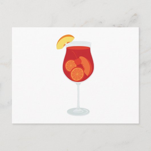 Sangria Drink Postkarte (Vorderseite)