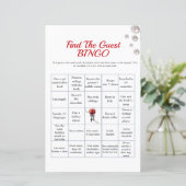 Sangria Finden Sie das Brautparty Bingo Game (Stehend Vorderseite)