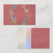 Sangria Floral Leaf Designer Visitenkarte (Vorne/Hinten)