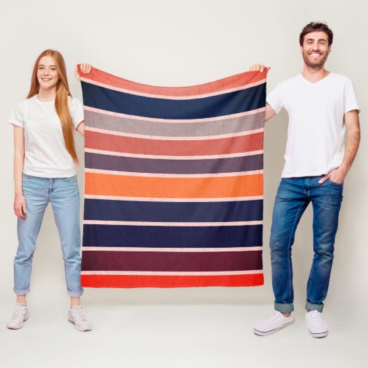 Sangria gestreift fleecedecke (Beispiel)