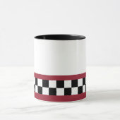 sangria gestreifte Schachbretter Tasse (Zentrum)