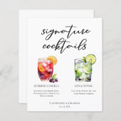 Sangria Gin & Tonic Signature Cocktails Menü (Vorne/Hinten)
