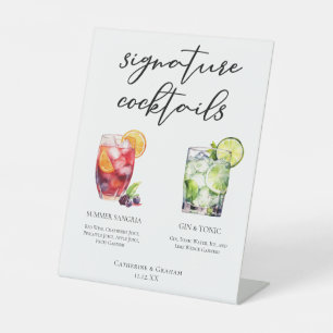 Sangria Gin & Tonic Signature Cocktails Menü Sockelschild