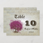 Sangria Heart Leaf Tree Tischnummer (Vorne/Hinten)