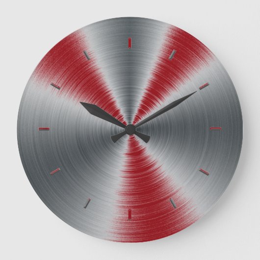 Sangria hebt eine Farbe hervor Große Wanduhr (Vorderseite)