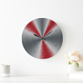 Sangria hebt eine Farbe hervor Große Wanduhr (Zuhause)