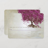 Sangria Herz Leaf Tree Wedding Einladungen (Vorne/Hinten)