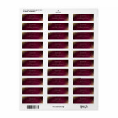 Sangria+Imitate Gold Glitzer Rücksendeadresse (Vorne)