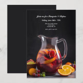 Sangria-Krug Einladung (Vorne/Hinten)