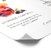 Sangria Lemon Drop Signature Cocktails Menü Poster (Ecke)