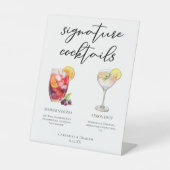 Sangria Lemon Drop Signature Cocktails Menü Sockelschild (Vorderseite)