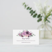 Sangria Lila Mauve Floral UAWG Online | Begleitkarte (Stehend Vorderseite)