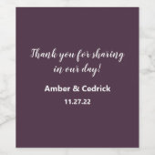 Sangria Lila Vollfarbensehen Weinetikett (Einzelnes Label)