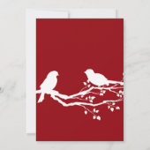 Sangria Love Birds Hochzeit individuell anpassbare Einladung (Rückseite)