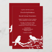 Sangria Love Birds Hochzeit individuell anpassbare Einladung (Vorne/Hinten)