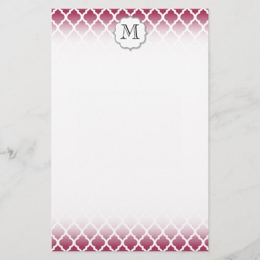 Sangria marokkanische Tile mit individualisierbare Briefpapier (Vorderseite)