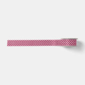 Sangria Marokkanischer Tile Trellis Pattern Satinband (Vorderseite)
