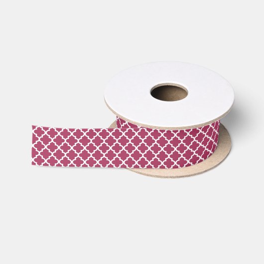Sangria Marokkanischer Tile Trellis Pattern Satinband (Spule)