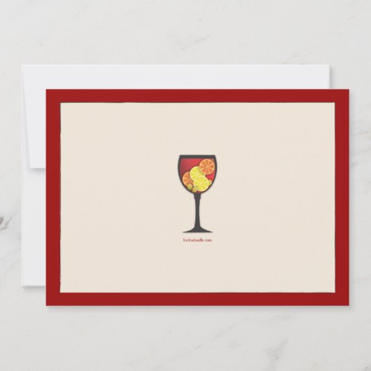 Sangria mit Fruchttapas-Party Einladung (Rückseite)