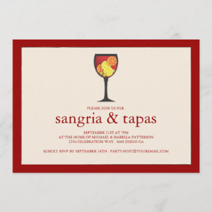 Sangria mit Fruchttapas-Party Einladung