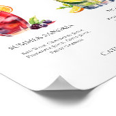 Sangria Mojito Signature Cocktails Custom Menu Poster (Ecke)