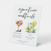 Sangria Mojito Signature Cocktails Hochzeitmenü Sockelschild (Vorderseite)