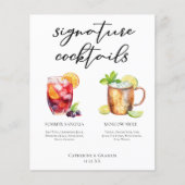 Sangria Moskau Mule Signature Cocktails Menü (Vorderseite)