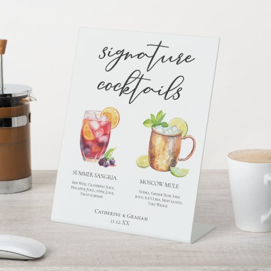 Sangria Moskau Mule Signature Cocktails Menü Sockelschild (In SItu)