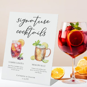 Sangria Moskau Mule Signature Cocktails Menü Sockelschild
