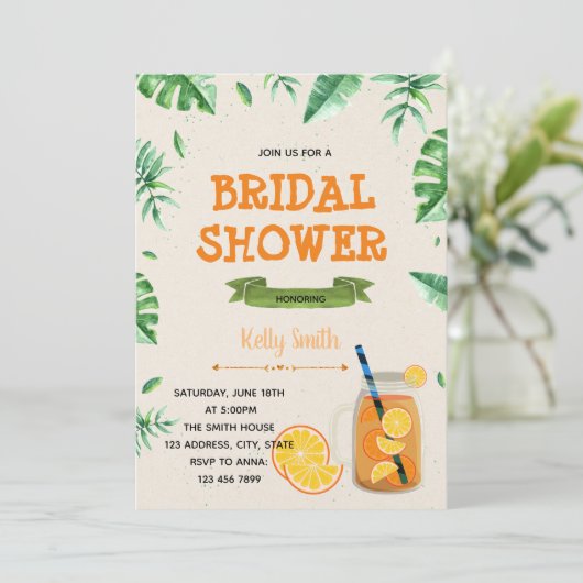 Sangria Party Einladung (Stehend Vorderseite)