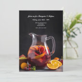 Sangria Pitcher Einladung (Stehend Vorderseite)