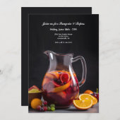 Sangria Pitcher Einladung (Vorne/Hinten)