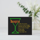 Sangria Postkarte (Stehend Vorderseite)