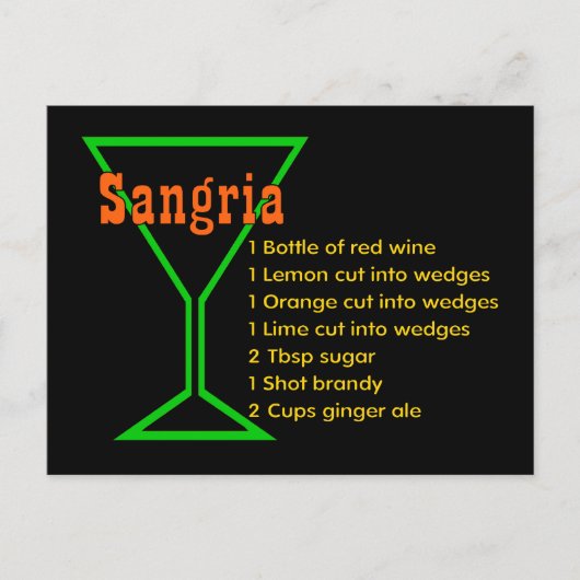 Sangria Postkarte (Vorderseite)
