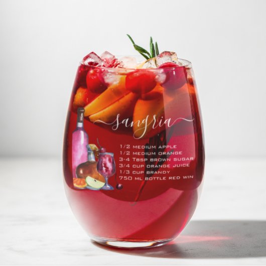 Sangria Recipe Weinglas Ohne Stiel