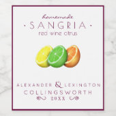 Sangria Red Weinetikett (Einzelnes Label)