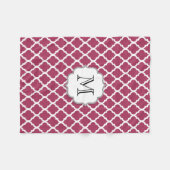 Sangria Rote marokkanische Tile mit / Anpassbare M Fleecedecke (Vorderseite (Horizontal))