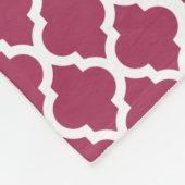 Sangria Rote marokkanische Tile mit / Anpassbare M Fleecedecke (Ecke)