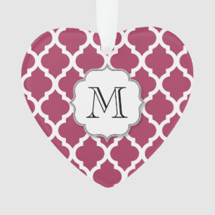 Sangria Rote marokkanische Tile mit / Anpassbare M Ornament