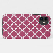 Sangria Rotes marokkanisches Tile Trellis Pattern Case-Mate iPhone Hülle (Rückseite (Horizontal))