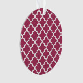 Sangria Rotes marokkanisches Tile Trellis Pattern Ornament (Vorderseite)