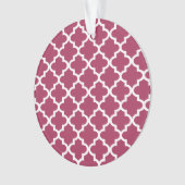 Sangria Rotes marokkanisches Tile Trellis Pattern Ornament (Vorderseite)
