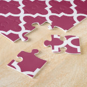 Sangria Rotes marokkanisches Tile Trellis Pattern Puzzle (Seite)