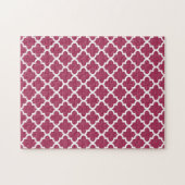 Sangria Rotes marokkanisches Tile Trellis Pattern Puzzle (Horizontal)