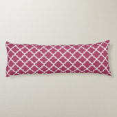 Sangria Rotes marokkanisches Tile Trellis Pattern Seitenschläferkissen (Rückseite)